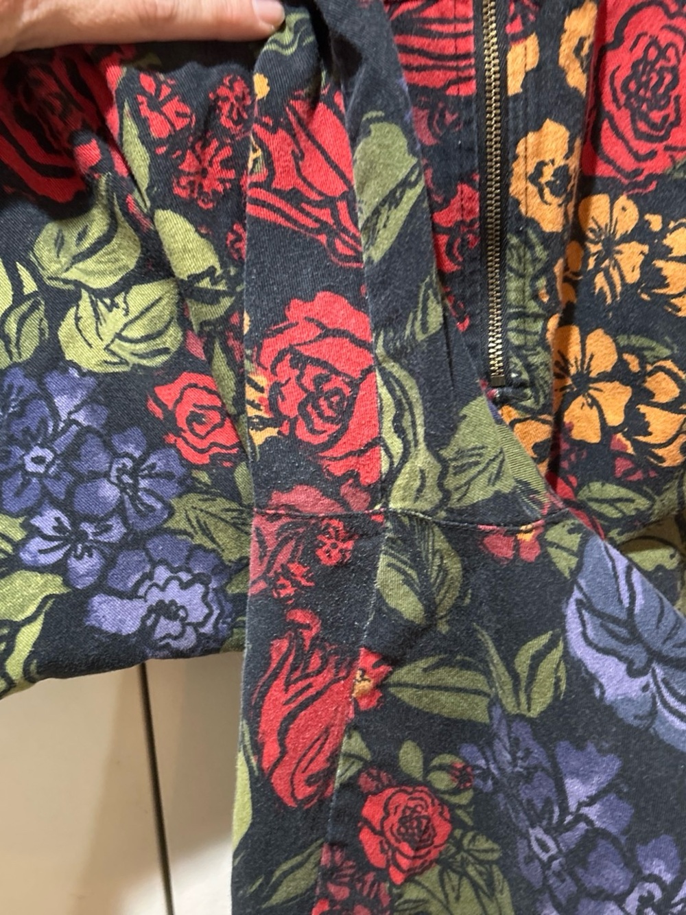 Lucy & Yak Ragan Floral Patchwork Short-Sleeve Jumpsuit in Multi-Color - Picture 6 of 8